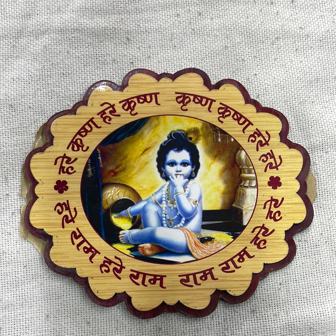 Wooden Stickers Vrindavan Kart 100 Original Tulsi Mala Store Vrindavan 7069