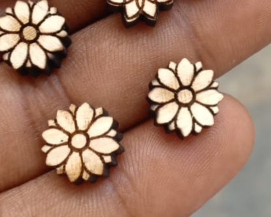 Flower tulsi earrings